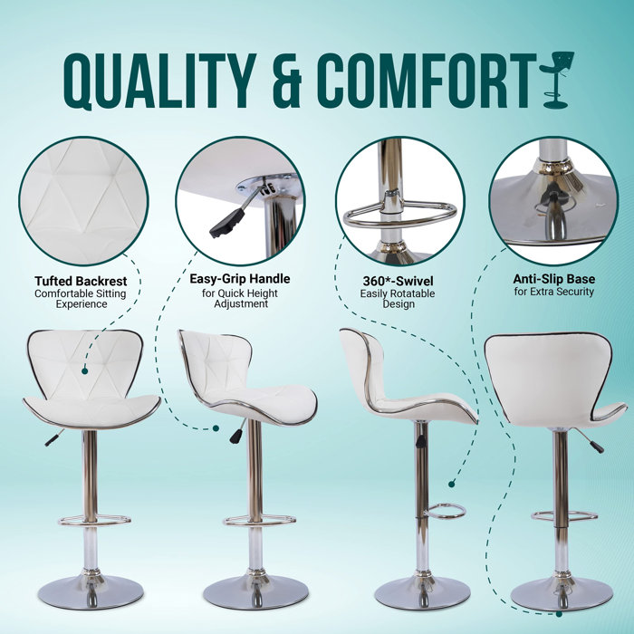 Latitude Run® Adjustable Bar Stools Bar Stool Set For Home Kitchen
